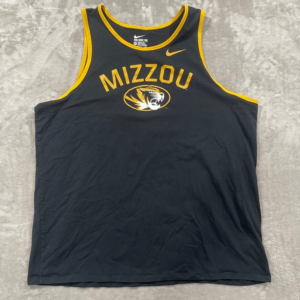 Nike Missouri Tigers Shirt Mens XXL Black Tank Top Athletic Gym Workout Sport